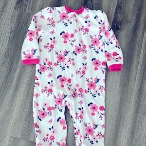 Fleece sleeper footed pajamas